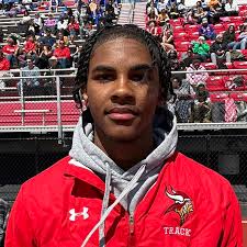 At the Princeton Spurlock Track & Field Invitational, Princeton High School  is celebrating our 2024 Boys Outdoor Track & Field Senior Class (2/3):  Trenton Cottrell, multi-sport athlete Caleb Dennis, Sprinter Jordan Houston,