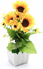 Cel mai mic pret garantat. Flori Artificiale Decorative In Ghiveci Floarea Soarelui 29 Cm S7sv 208806080
