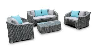 Salon de jardin encastrable 6 places coussins bleus 6 coussins pack deux salons de jardin en résine tressée noire salon repas encastrable + salon bas 12/13 assises confortables aluminium et résine tressée noire. Salon De Jardin Usun Resine Tressee Gris Salon De Jardin Mobilier Moss Iziva Com