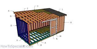 Bigger overhang will help you to keep your stalls drier and cleaner, will act as a run in area for your horses and will also give you a better protection from the rain. 10x20 Lean To Shed Roof Plans Howtospecialist How To Build Step By Step Diy Plans