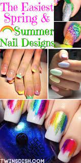 Super Easy Spring Summer Nail Designs Twins Dish Diy Nail Designs Nail Designs Easy Diy Nail Designs Summer