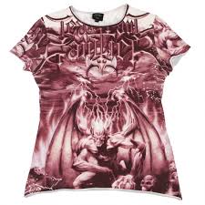 Maybe you would like to learn more about one of these? Jean Paul Gaultier Femme Devil Printed T Shirt Bordeaux 40 Playful
