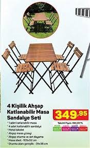 Kırma masa sandalye seti:masa teknik bilgileri:90 cm * 90 cm kare ölçülerdedir. 4 Kisilik Ahsap Katlanabilir Masa Sandalye Seti Indirimde Market