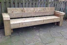 You can treat the sleepers or leave them untreated, depending on the. 9ft Railway Sleeper Bench And Garden Seat Outdoor Bench Seating Railway Sleepers Garden Bench Diy