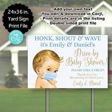 Boy Baby Shower Yard Signsdrive By Baby Shower Yard Etsy In 2020 Baby Shower Signs Baby Shower Baby Boy Shower