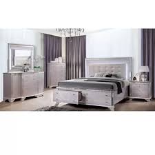 Queen Bedroom Sets With Vanity Wayfair With Images Bedroom Set Upholstered Storage 5 Piece Bedroom Set