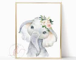 Painting animals with watercolor is an exhilarating project. Elephant Painting For Baby Room