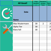 The annual leave request is written here is an annual. Excel Templates For Shift Planning Time Tracking Absence