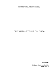Situatia actuala este similara crizei din caraibe din anii '60, a spus trimisul rusiei la nato, dmitri rogozin, potrivit interfax. Criza Rachetelor Din Cuba