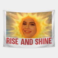 Check spelling or type a new query. Kylie Jenner Rise And Shine Meme Tapisserie Teepublic De