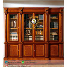 Harga lemari olympic 2 pintu sladding • lemari 2 pintu dengan pintu yang dapat digeser secara berlawanan. Lemari Buku Jati Klasik Honduras Rak Buku Jati Furniture Jati Lemari Kantor