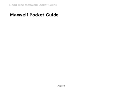 Maxwell pocket guide pdf download online full. 2