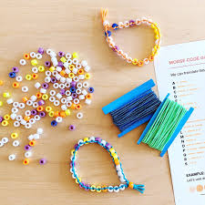 The original morse code bracelet. Morse Code Beaded Bracelet Sunshine Craft Co