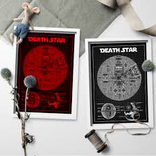 Us 5 33 32 Off Star Wars Death Star Design Chart Canvas Art Posters Prints Wall Art Canvas Painting Sticker For Home Decoration No Frame In Painting