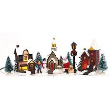 Great savings & free delivery / collection on many items. Miniature Lighted 10 Piece Christmas Village Scenes Tabletop Holiday Decorations Santa Pricepulse
