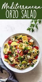 Mediterranean Orzo Salad Recipe Vegetarian Pasta Salad Healthy Salad Recipes Mediterranean Pasta Salads
