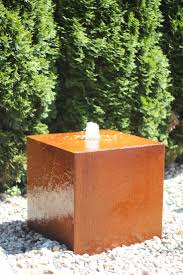 Wasserspiel Set Cortenstahl Kubus 50 Rost Wurfel Inkl Pumpe Becken Springbrunnen Wasserspiele Gartenbrunnen Cortenstahl