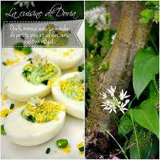 Oeufs Mimosas Et Mousse De Petits Pois A L Ail Des Ours Ail Des Ours Oeuf Mimosa Recettes Sans Sel