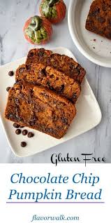 Gluten Free Chocolate Chip Pumpkin Bread Is Rich Extra Moist Tender Loaded Wit Gluten Free Chocolate Chip Pumpkin Chocolate Chip Bread Gluten Free Chocolate