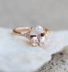 Peach Sapphire Engagement Ring Light Peach Sapphire 3 95ct Peach Sapphire Engagement Ring Engagement Rings Sapphire Wedding Rings Unique
