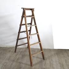 Here is the old wooden ladders become unique rack for home and garden. Brown Wooden Folding Ladder Wonder Ladders Id 22497731373