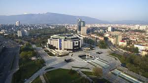Vista Aerea Do Palacio Nacional Da Cultura Ndk Sofia Bulgaria Foto De Stock Imagem De Sofia Aereo 114634418