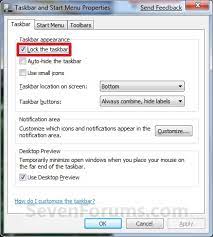 This is how you can unlock the taskbar in windows 7. Taskbar Lock Or Unlock Windows 10 Forums