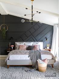 fall home tour remodelando la casa stunning modern bedroom with diy wood accent wall modernbedroomw yatak odasi ic mekan yatak odasi ic tasarimi ic tasarim