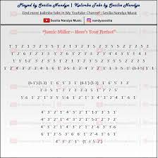 Here S Your Perfect Jamie Miller Kalimba Tabs Letter Number Notes Tutorial Kalimbatabs Net
