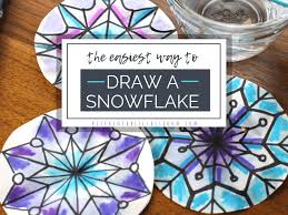 The Easiest Way To Draw A Snowflake Diy Watercolor Snowflakes The Kitchen Table Classroom Winter Art Lesson Snowflakes Art School Art Projects