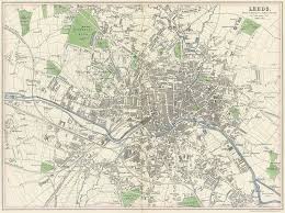 The metropolitan borough is divided into 33 wards, each of which elects three members of leeds city council. Map Of Leeds C 1866 By J Bartholemew I Was Doing Some Family History And Came Across This Cool Old Map Poster Prints Old Map Leeds