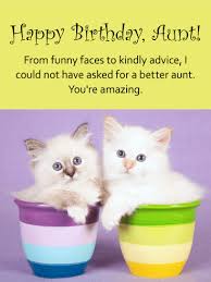Cute Cats Happy Birthday Card For Aunt Birthday Greeting Cards By Davia Birthday Card For Aunt Happy Birthday Cards Happy 2nd Birthday