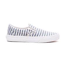 Black And Grey Slip On Vans Junior Vans Stripes Classic Slip On Striped Shoes Slip On Shoes Shoes