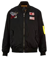 Top gun tom cruise leather jacket. Top Gun Bomberjacke Mit Armeltasche Und Stickereien Klingel