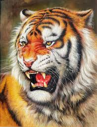 Siberian Tiger Amur Tiger High Quality 100 Hand Painted Etsy Siberian Tiger Amur Tiger Animals Wild