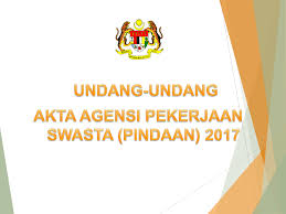Akta agensi pekerjaan swasta 1981 mengandungi segala pindaan hingga 1 januari 2006. æ¶ˆæ¯ Muar Furniture Association