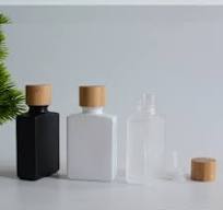 1-200pcs 1oz 30ml Matte Black White Frosted Square Glass ...