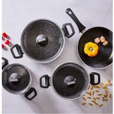 Emsan granit tencere setlerinde 7 ve 8 parçalı setler ise daha az parça içerdiği için daha uygun fiyatlar ile sunuluyor. Emsan Cinar 7 Parca Granit Tencere Seti Fiyati Taksit Secenekleri