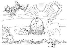 Desene de colorat cu imagini de paste. Coloring Pages Spring