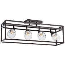 Pro Track Brennan 4 Light Bronze Cage Track Fixture 61k35 Lamps Plus Bronze Cage Fluorescent Light Fixture Bronze Bathroom Fixtures