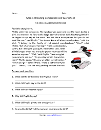 Maybe you would like to learn more about one of these? The Redheaded Woodpecker Third Grade Reading Worksheets Third Grade Reading Worksheets Reading Comprehension Worksheets Third Grade Reading