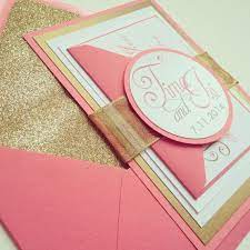 Shimmer Gold Amp Coral Wedding Invitation By Maylastudios On Etsy 1 Coral Wedding Invitations Gold Wedding Invitations Design Wedding Invitation Samples