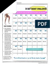 It's all there for you guys :) this was done for fun. 30 Day Squat Challenge Pdf Limbs Anatomy Lower Limb Anatomy