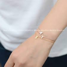 Amazon Com Custom Initial Bracelet Uppercase Gold Silver Rose Gold Letter Bracelet Name Bracelet Bridesmaid Gift Personalized Wedding Minimalist Monogram Bcr 132 Handmade