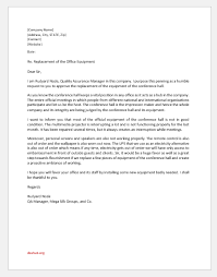 Sample letter for new students to send to benefit offices just before you enrol at queen mary university (nb if you won't be getting any student income, you should still write to the offices that are paying housing benefit/lha/employment and support allowance (delete as appropriate) claim of. Request Letter For Replacement Of Office Equipment Writeletter2 Com