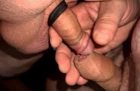 Play with My Small Foreskin Cock Alone and with a Friend: Gay Fat Fat Porn