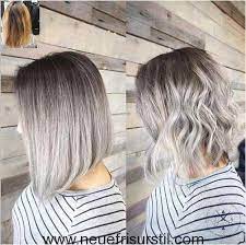schulterlanges silbernes haar haarfarbe ideen pinterest trend frisuren haarmodelle frisuren graue haare graue frisuren graue haare