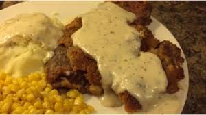 Dredge each piece in flour, press in with finger tips. How To Make Chicken Fried Steak Youtube