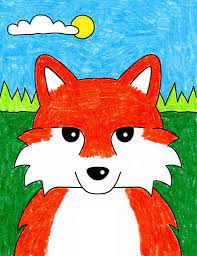 I will draw what i want. How To Draw A Fox Face Art Projects For Kids