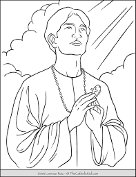 The sea and all its spoils bow down to this interactive coloring page featuring ursula the sea witch from disney's animated classic the little mermaid! Saint Lorenzo Ruiz Coloring Page Coloring Pages Saint Lorenzo Saint Coloring